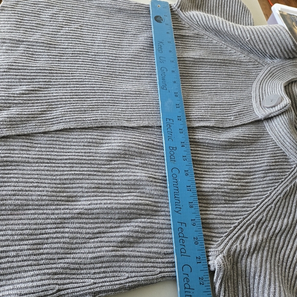 Cato Open Cardigan Size 14/16W Sparkling Gray Swing Career Feminine Academia - Picture 10 of 15